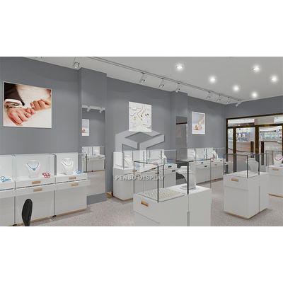 400mm Long Retail Glass Jewelry Shop Furniture 201 304 Stainless Steel