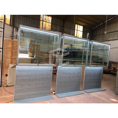 12pcs Drawers Glass Mobile Phone Display Showcase 1200x2400mm With LED Light