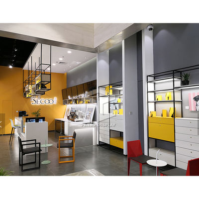 15mm Thick MDF Coffee Shop Display Electroplate Color Wood Veneer