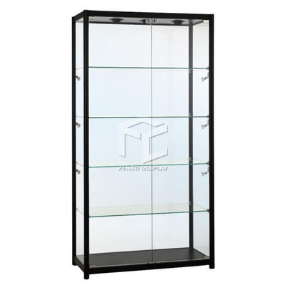 2000mm High Aluminum Display Showcase 8mm Tempered Glass Store Display Showcase