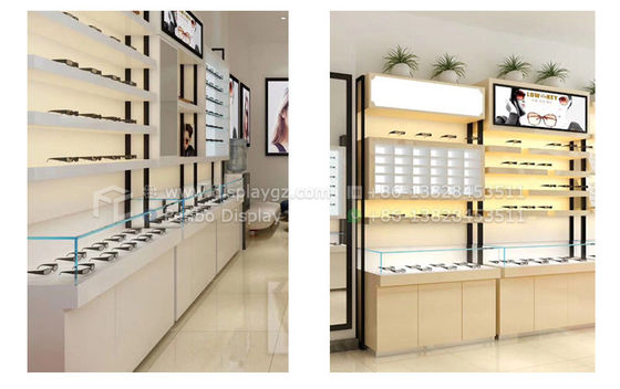 OEM Retail Optical Shop Display Stand Floor 20mm Thick MDF