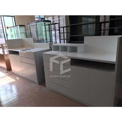 1200*550mm Mobile Display Showcase MDF Veneer 950mm High