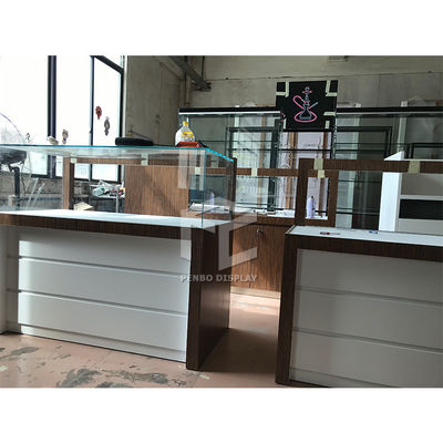 1200*550mm Mobile Display Showcase MDF Veneer 950mm High