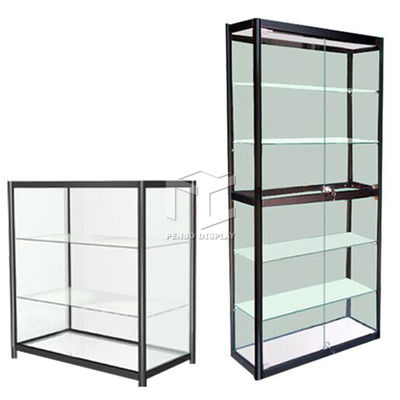 3pcs Spotlight Display Glass Case For Store 15KG Per Layer