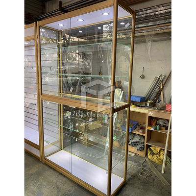 8mm Thick Tempered Glass Display Showcase Counter 1200mm Long