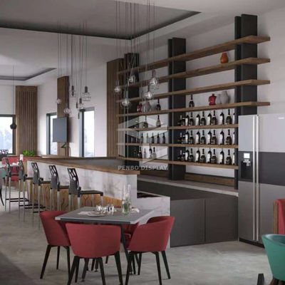 15mm Thick MDF Coffee Shop Display Electroplate Color Wood Veneer