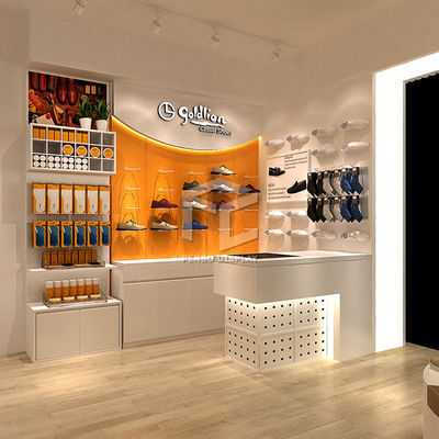 EPE Cotton Shoe Display Racks For Store ODM Wood Texture Plywood