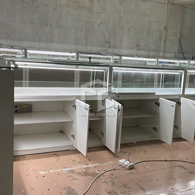 Transparent Tempered Glass Jewelry Display case Painting Surface