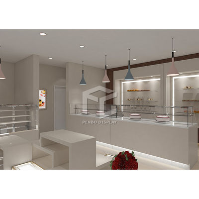 Laminate White Sweet Shop Display Fittings Candy Store Furniture Counter