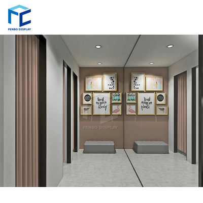 Black Golden Color Wooden Clothes Display Rack For Shop Interior Design