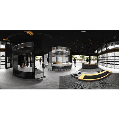 Customized Spay Painted Clothing Shop Display Furniture Garment Store Interior Design Counters Fittings