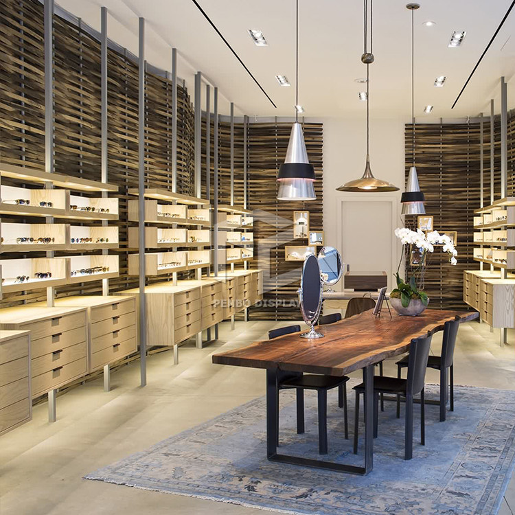 T4 LED Optical Shop Display Cabinets Shelves 8mm Thick Tempered glass