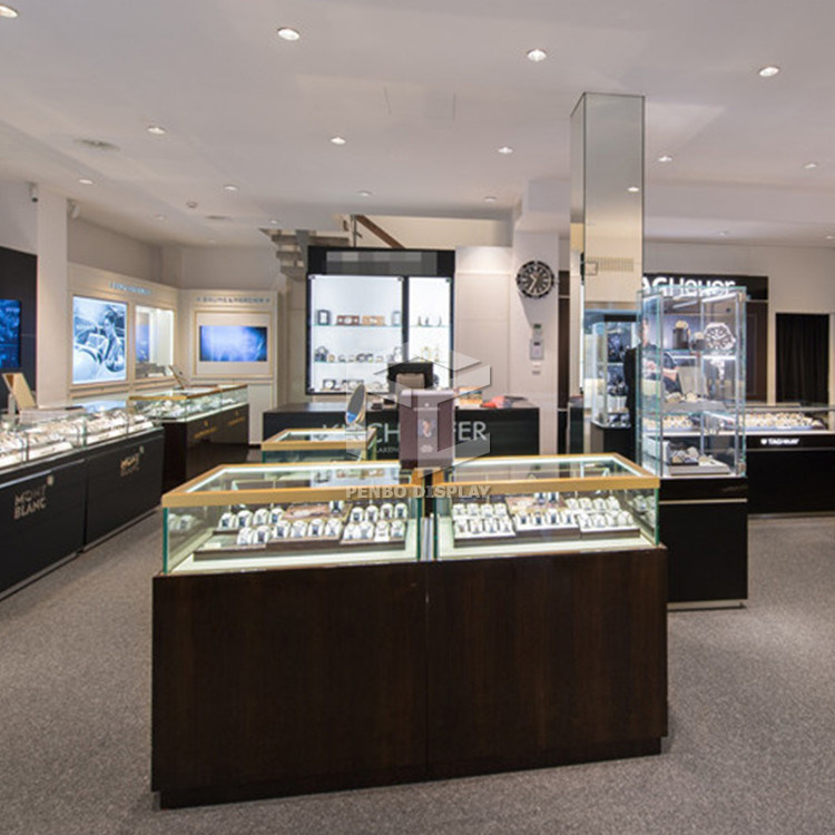 T4 LED Power Saving Glass Watch Display Showcase Table 8mm MDF  Fashion Style