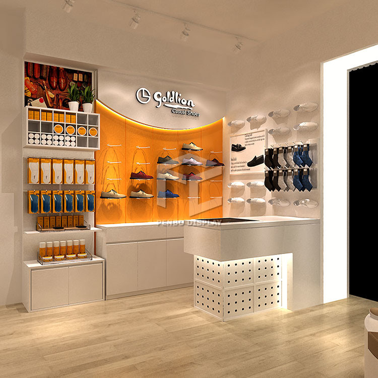 EPE Cotton Shoe Display Racks For Store ODM Wood Texture Plywood