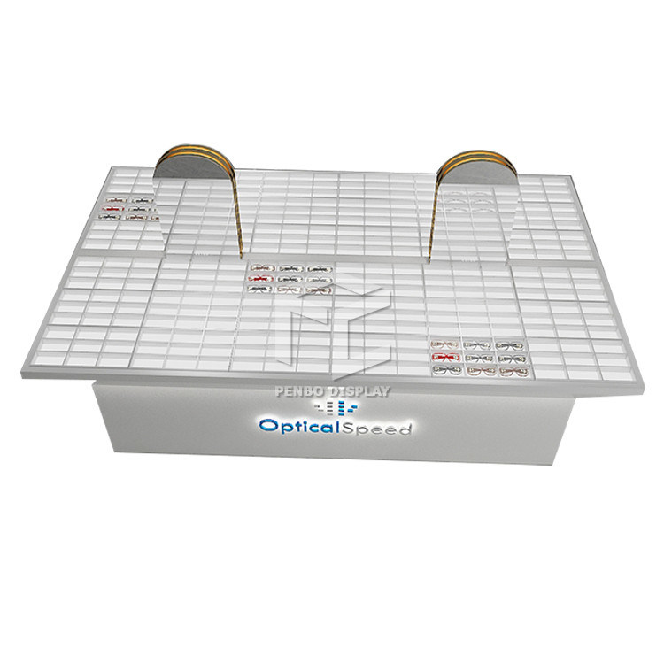 MDF Optical Shop Display Cabinets 3D Metal Optical Display Showcase For Eyewear