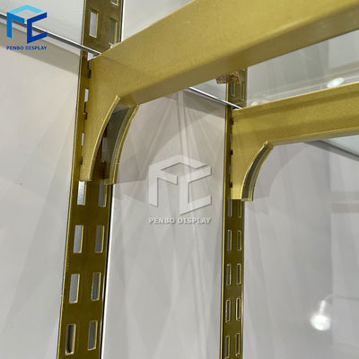 Toko Tas Ritel MDF Menampilkan Dekorasi Furnitur Toko Tas Desain Interior