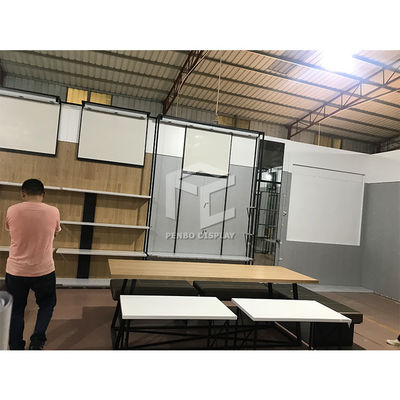 Toko Pakaian Warna Emas Mebel Kayu Lapis Bahan Stainless Steel