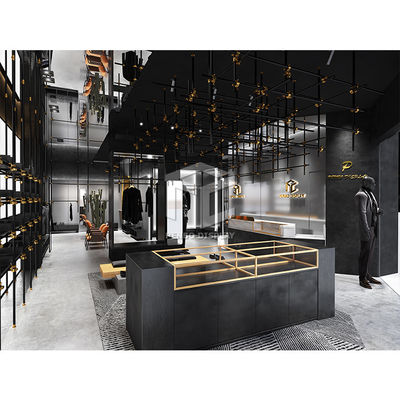 Toko Pakaian Pria Ritel Menampilkan Furnitur Veneered Garment Store Fixtures